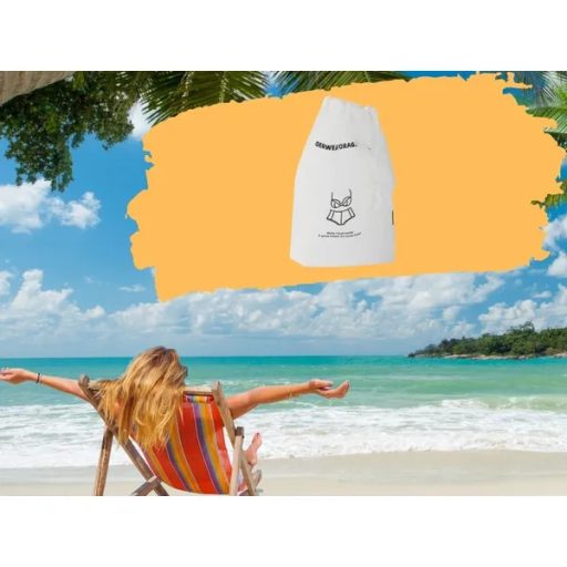 Vízálló fehérnemű-utazótasak PEVA, 30×20 cm, zsinóros