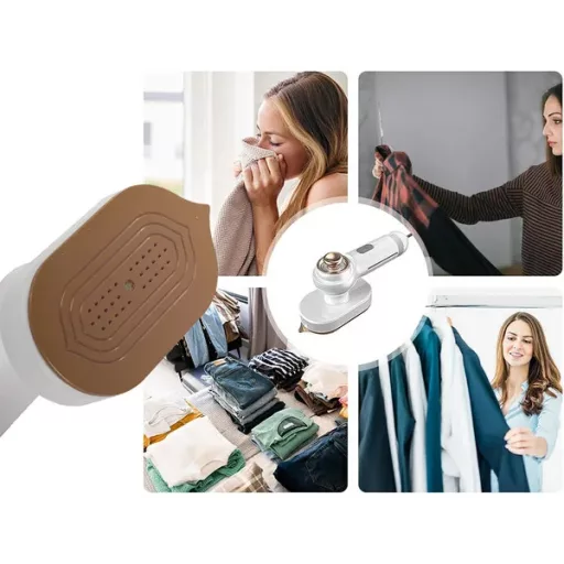 Mini turisztikai gőzvasaló forgatható fogantyúval