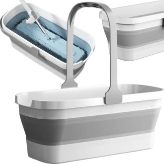   Összecsukható szilikon lavór 10 l, nagy méretű, helytakarékos mosókosár