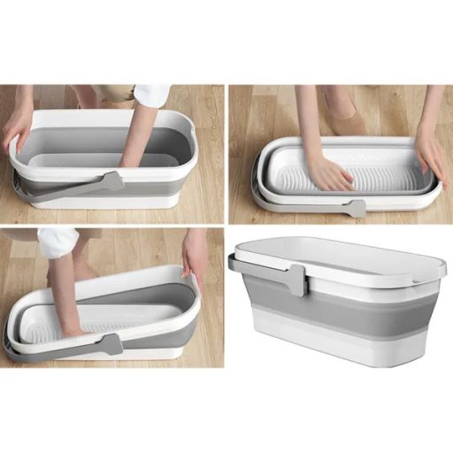 Összecsukható szilikon lavór 10 l, nagy méretű, helytakarékos mosókosár