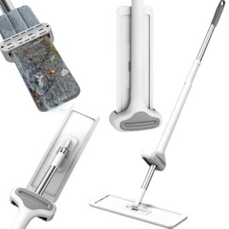   Összecsukható, kézi csavarós lapos felmosó 125 cm, mikroszálas fej