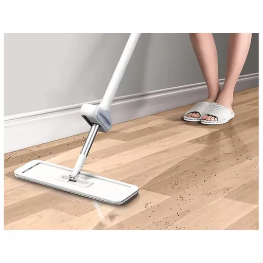 Összecsukható, kézi csavarós lapos felmosó 125 cm, mikroszálas fej