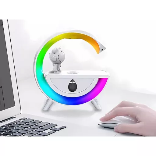 Űrhajós 3-az-1-ben párásító bluetooth hangszóróval, RGB LED-del, 350 ml