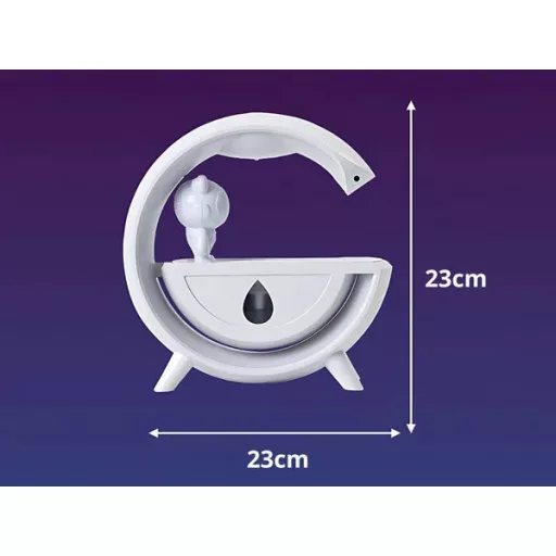 Űrhajós 3-az-1-ben párásító bluetooth hangszóróval, RGB LED-del, 350 ml