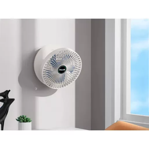 Összecsukható vezeték nélküli asztali-fali ventilátor klipsszel, USB, 3 fokozat