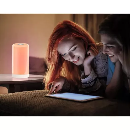 Érintésvezérelt, akkumulátoros LED éjjeli lámpa USB-C többszínű, 3 fényerő