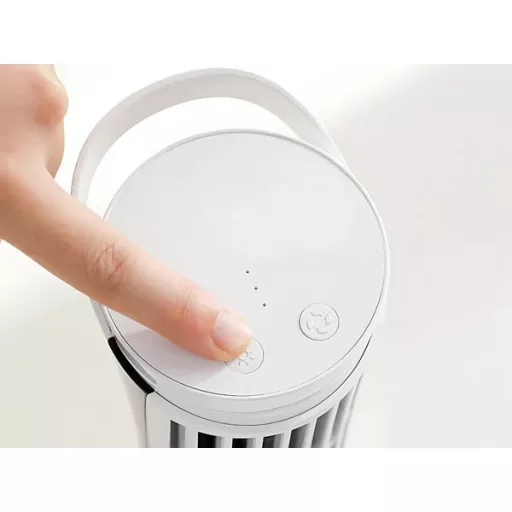 Mini USB oszlop ventilátor LED világítással, 2 fokozat, 26 cm