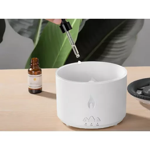 LED RGB vulkán effekt légnedvesítő aroma diffúzor, 360 ml, 12 W