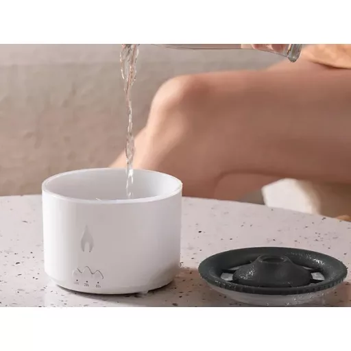 LED RGB vulkán effekt légnedvesítő aroma diffúzor, 360 ml, 12 W