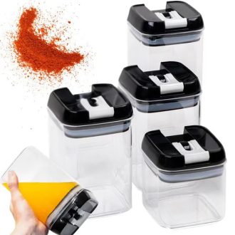   Átlátszó, szilikon tömítésű ételtároló doboz szett, 4 db (0,5–1,2 l)