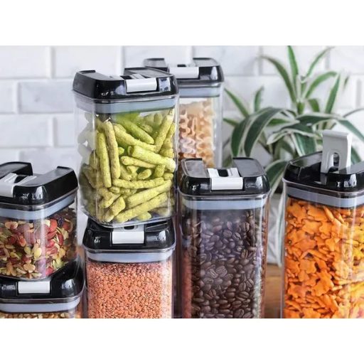 Átlátszó, szilikon tömítésű ételtároló doboz szett, 4 db (0,5–1,2 l)