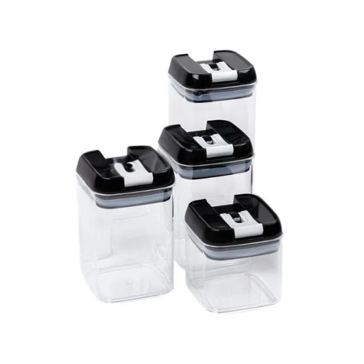 Átlátszó, szilikon tömítésű ételtároló doboz szett, 4 db (0,5–1,2 l)