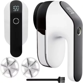   Elektromos textilborotva LCD kijelzővel, 6 pengével, USB-s, 5 W