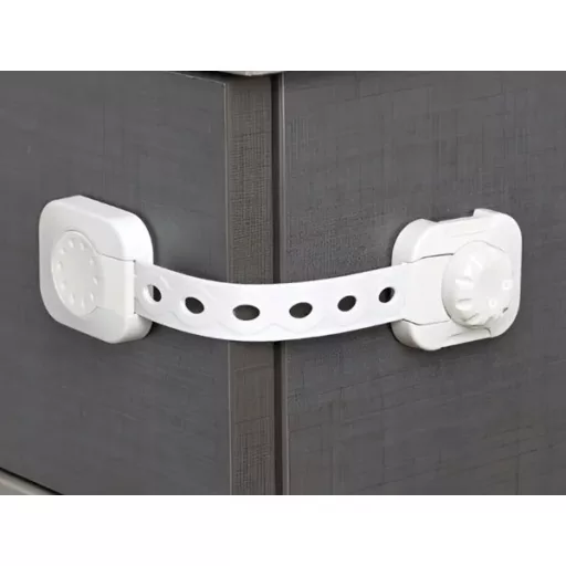 Gyerekbiztos bútorzár készlet, 6 db, öntapadó 3M, 22×4 cm