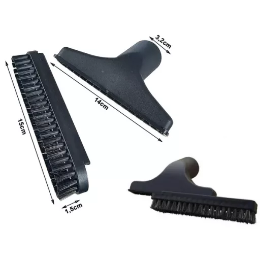 Univerzális porszívófej 32 mm, kihúzható 2-az-1-ben kefével, fekete