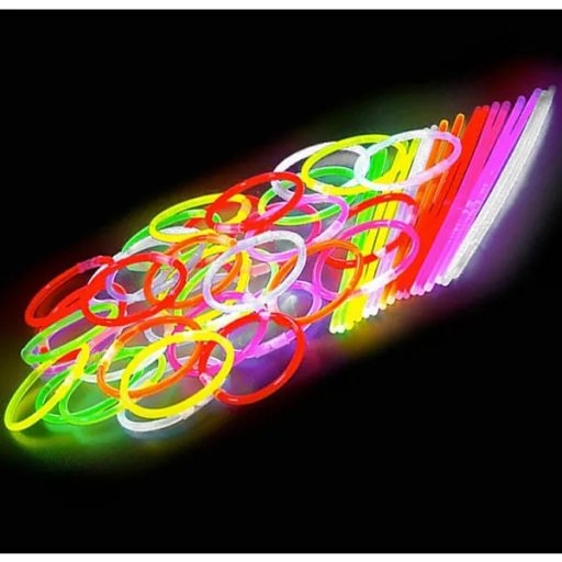 Fényrudak 20 cm, vegyes színek, 100 db, 8 órás világítás