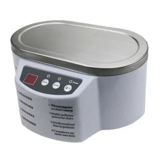   Digitális ultrahangos tisztító optikai, elektronikus alkatrészek tisztításához és karbantartásához, 500 ml-es tartály, szürke