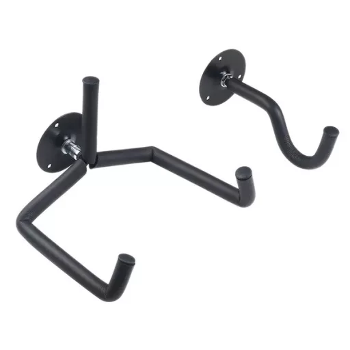 SG1B két részes vízszintes fali gitártartó, acél, fekete