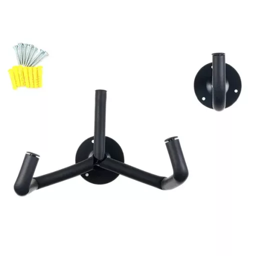 SG1B két részes vízszintes fali gitártartó, acél, fekete