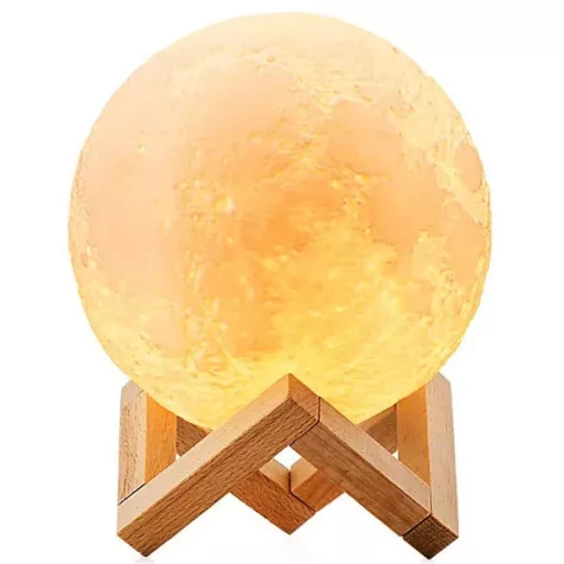 Ultrahangos hold alakú légnedvesítő LED lámpával, USB, 0,88 l