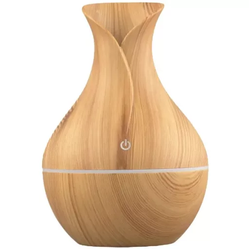 Ultrahangos USB mini párásító, 200 ml, LED éjjeli fény, barna