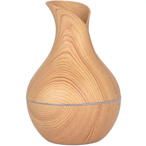 Ultrahangos USB mini párásító, 200 ml, LED éjjeli fény, barna