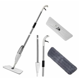 Ergonomikus tartályos spray fölmosó mikroszálas fejjel