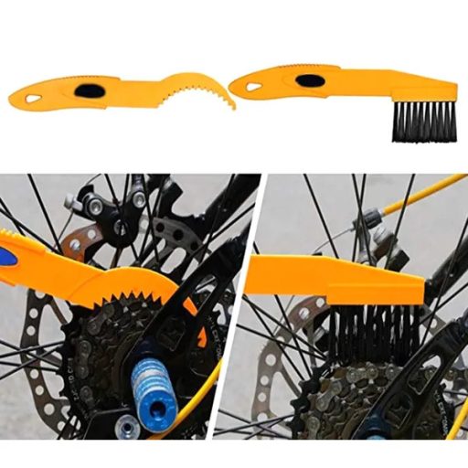 6 részes kerékpár tisztítókefe készlet műanyag, mikroszálas kesztyűvel