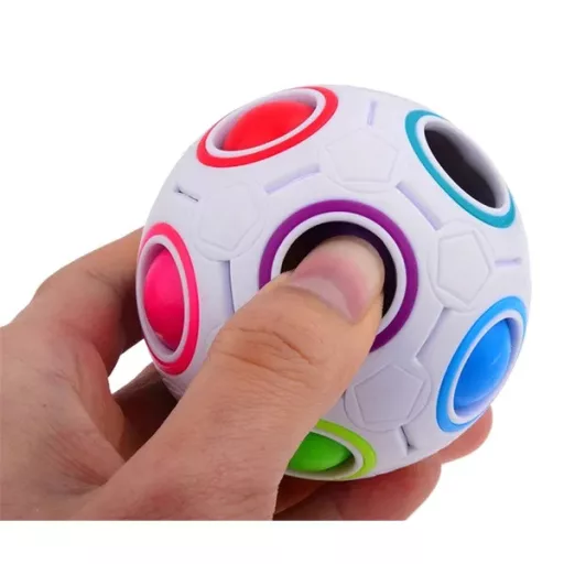 Varázslabda színes antistressz logikai labda, 7 cm átmérő