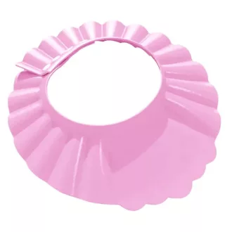   Állítható rózsaszín babafürdő sapka EVA habból, 13–15 cm