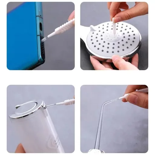 10 db mini tisztítókefe zuhanyfej fúvókák és nehezen elérhető helyek tisztításához, 6 cm