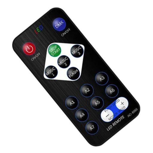 RGB LED diszkógömb hangérzékelővel, távirányítóval, 3 W, 7 mód