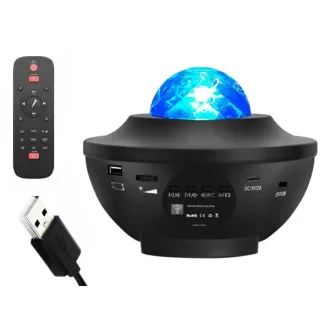   LED csillag- és galaxisvetítő, 21 mód, Bluetooth hangszóró, távirányító
