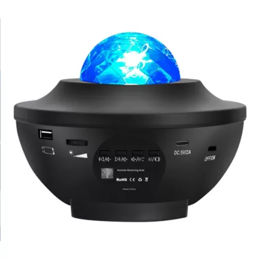 LED csillag- és galaxisvetítő, 21 mód, Bluetooth hangszóró, távirányító