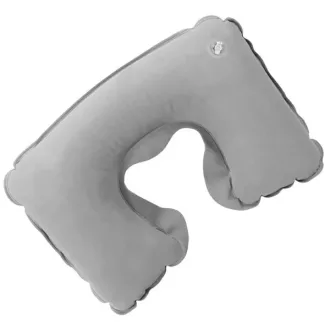   Ergonomikus felfújható utazó nyakpárna, 42x26x10 cm, szürke
