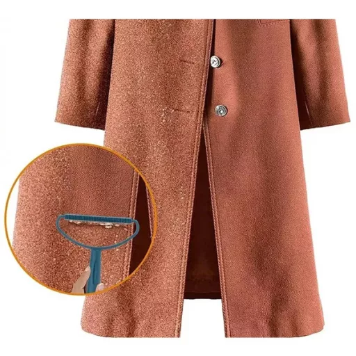 Kézi ruhaszösz eltávolító borotva hosszú nyéllel, kék 16 cm