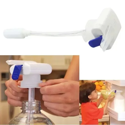 Elemes automata vízadagoló pumpa nagy palackokhoz, fehér