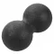 Dupla masszázslabda, fekete szilikon, 13×6,4 cm – kemény