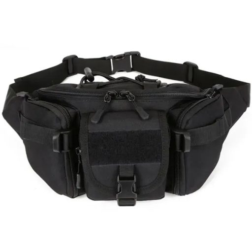 Vízálló taktikai deréktáska, fekete