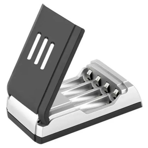 Univerzális AA/AAA/9V akkumulátor-töltő, 4 cellás, LCD-kijelzővel, hálózati adapterrel