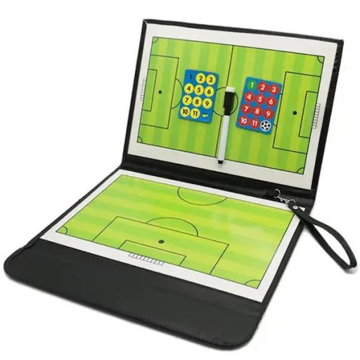 Mágneses, összecsukható foci taktikai tábla 53×32 cm, marker + 24 mágnes