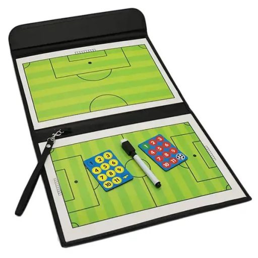 Mágneses, összecsukható foci taktikai tábla 53×32 cm, marker + 24 mágnes