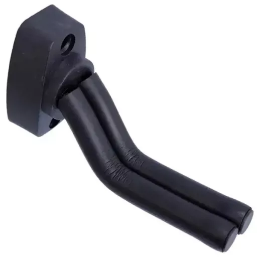 Univerzális fali gitár akasztó acélból, puha gumis bevonattal, fekete