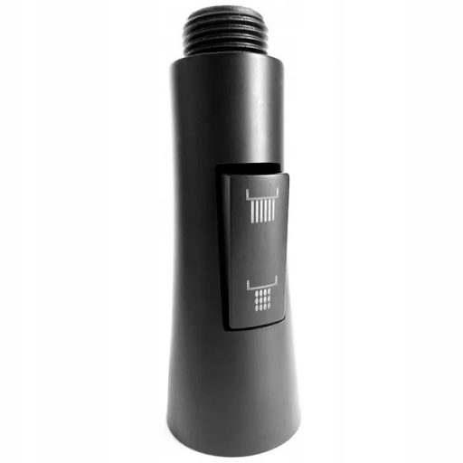 Univerzális fekete M22 perlator csaptelep-hosszabbító, 2 vízsugármód, 10 cm