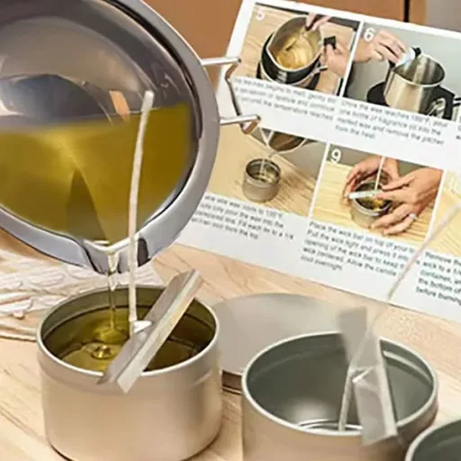 Viasz- és paraffin olvasztó, 400 ml, rozsdamentes acél