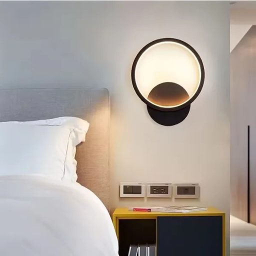 LED fali lámpa 12 W, matt fekete, neutrális fehér fény 1260 lm, alumínium