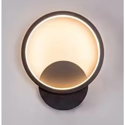 LED fali lámpa 12 W, matt fekete, neutrális fehér fény 1260 lm, alumínium