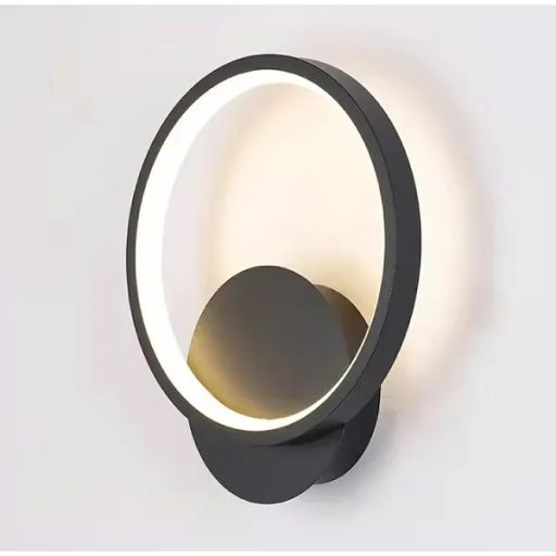 LED fali lámpa 12 W, matt fekete, neutrális fehér fény 1260 lm, alumínium