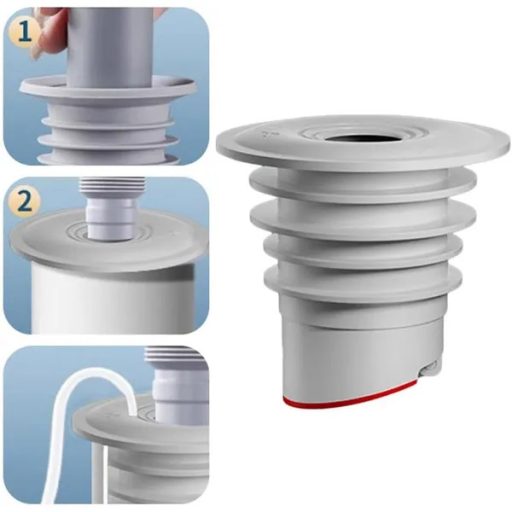 Silikon szagzáró tömítés 40–45 mm lefolyócsőhöz, szürke