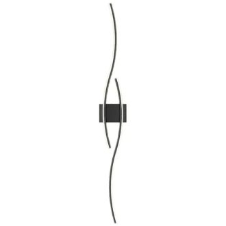 Modern fekete led fali lámpa, 60 cm, meleg fehér fény